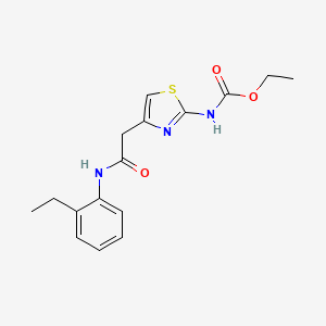 molecular formula C16H19N3O3S B2779979 乙酸(4-(2-((2-乙基苯基)氨基)-2-氧代乙基)噻唑-2-基)酯 CAS No. 952986-90-2