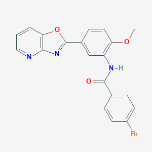 4-bromo-N-[2-methoxy-5-([1,3]oxazolo[4,5-b]pyridin-2-yl)phenyl]benzamide
