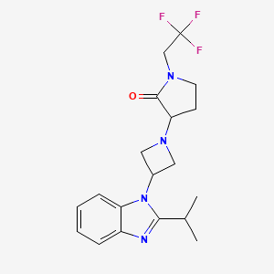 3-{3-[2-(propan-2-yl)-1H-1,3-benzodiazol-1-yl]azetidin-1-yl}-1-(2,2,2-trifluoroethyl)pyrrolidin-2-one