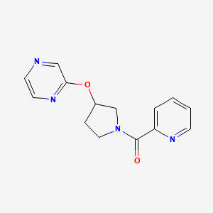 2-{[1-(pyridine-2-carbonyl)pyrrolidin-3-yl]oxy}pyrazine