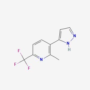 2-Methyl-3-(1H-pyrazol-5-yl)-6-(trifluoromethyl)pyridine