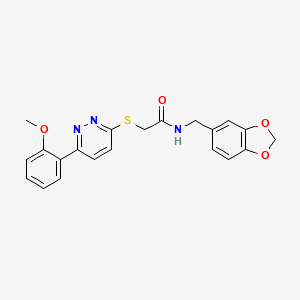 N-[(2H-1,3-benzodioxol-5-yl)methyl]-2-{[6-(2-methoxyphenyl)pyridazin-3-yl]sulfanyl}acetamide