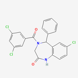 7-chloro-4-(3,5-dichlorobenzoyl)-5-phenyl-4,5-dihydro-1H-benzo[e][1,4]diazepin-2(3H)-one