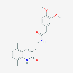 2-(3,4-dimethoxyphenyl)-N-[2-(5,8-dimethyl-2-oxo-1,2-dihydroquinolin-3-yl)ethyl]acetamide