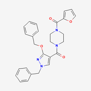 (1-benzyl-3-(benzyloxy)-1H-pyrazol-4-yl)(4-(furan-2-carbonyl)piperazin-1-yl)methanone