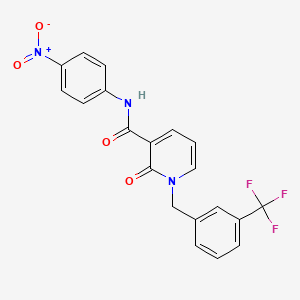 N-(4-nitrophenyl)-2-oxo-1-(3-(trifluoromethyl)benzyl)-1,2-dihydropyridine-3-carboxamide