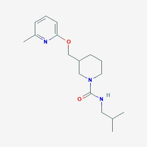 molecular formula C17H27N3O2 B2780006 N-(2-Methylpropyl)-3-[(6-methylpyridin-2-yl)oxymethyl]piperidine-1-carboxamide CAS No. 2379978-35-3