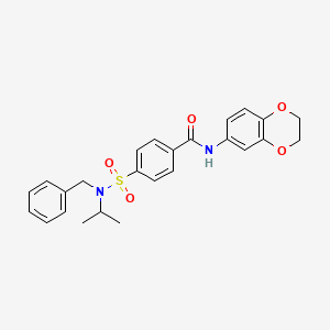 4-(N-benzyl-N-isopropylsulfamoyl)-N-(2,3-dihydrobenzo[b][1,4]dioxin-6-yl)benzamide