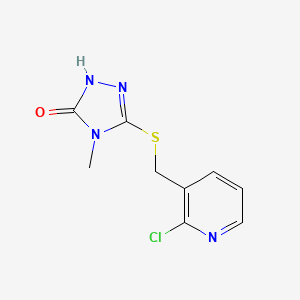 3-[(2-chloropyridin-3-yl)methylsulfanyl]-4-methyl-1H-1,2,4-triazol-5-one
