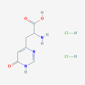 2-Amino-3-(6-oxo-1H-pyrimidin-4-yl)propanoic acid;dihydrochloride