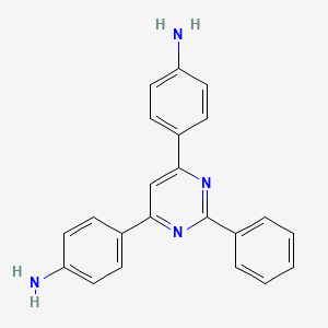 {4-[6-(4-Aminophenyl)-2-phenylpyrimidin-4-yl]phenyl}amine