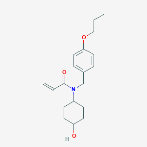 N-(4-Hydroxycyclohexyl)-N-[(4-propoxyphenyl)methyl]prop-2-enamide