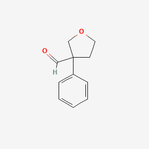 molecular formula C11H12O2 B2780024 3-Phenyloxolane-3-carbaldehyde CAS No. 914365-68-7