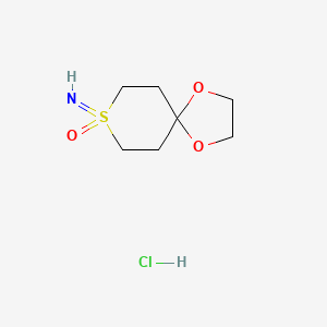molecular formula C7H14ClNO3S B2780025 8-Imino-1,4-dioxa-8l6-thiaspiro[4.5]decane 8-oxide hydrochloride CAS No. 2241140-08-7