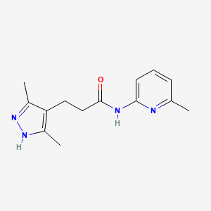 3-(3,5-dimethyl-1H-pyrazol-4-yl)-N-(6-methylpyridin-2-yl)propanamide