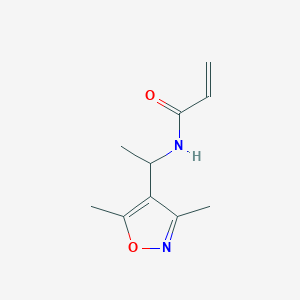 molecular formula C10H14N2O2 B2780029 N-[1-(3,5-Dimethyl-1,2-oxazol-4-yl)ethyl]prop-2-enamide CAS No. 1526511-36-3
