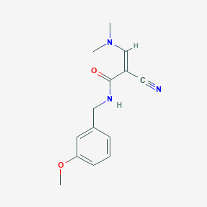 molecular formula C14H17N3O2 B2780030 (Z)-2-Cyano-3-(dimethylamino)-N-[(3-methoxyphenyl)methyl]prop-2-enamide CAS No. 2321337-88-4