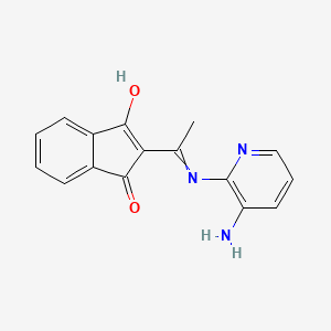 2-[N-(3-Aminopyridin-2-yl)-C-methylcarbonimidoyl]-3-hydroxyinden-1-one