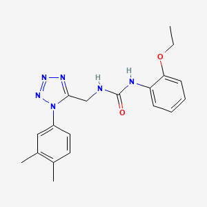 molecular formula C19H22N6O2 B2780037 1-((1-(3,4-dimethylphenyl)-1H-tetrazol-5-yl)methyl)-3-(2-ethoxyphenyl)urea CAS No. 951516-42-0