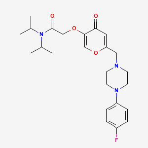 2-((6-((4-(4-fluorophenyl)piperazin-1-yl)methyl)-4-oxo-4H-pyran-3-yl)oxy)-N,N-diisopropylacetamide