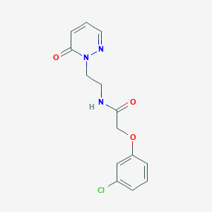 molecular formula C14H14ClN3O3 B2780049 2-(3-chlorophenoxy)-N-(2-(6-oxopyridazin-1(6H)-yl)ethyl)acetamide CAS No. 1203254-21-0