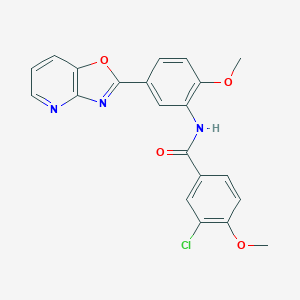 3-chloro-4-methoxy-N-(2-methoxy-5-[1,3]oxazolo[4,5-b]pyridin-2-ylphenyl)benzamide