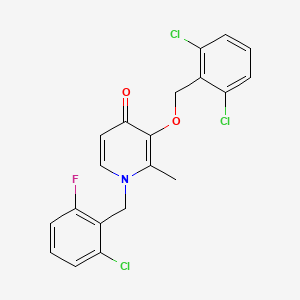 1-(2-Chloro-6-fluorobenzyl)-3-((2,6-dichlorobenzyl)oxy)-2-methyl-4(1H)-pyridinone