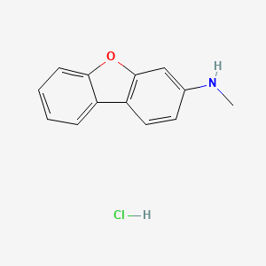 N-methyl-8-oxatricyclo[7.4.0.0,2,7]trideca-1(9),2(7),3,5,10,12-hexaen-5-amine hydrochloride