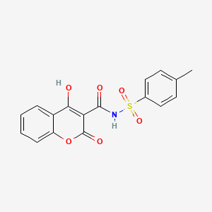 molecular formula C17H13NO6S B2780065 4-hydroxy-N-(4-methylbenzenesulfonyl)-2-oxo-2H-chromene-3-carboxamide CAS No. 325821-90-7