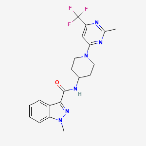 1-methyl-N-{1-[2-methyl-6-(trifluoromethyl)-4-pyrimidinyl]-4-piperidyl}-1H-indazole-3-carboxamide