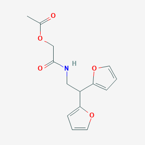 2-((2,2-Di(furan-2-yl)ethyl)amino)-2-oxoethyl acetate