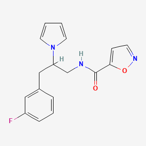 N-(3-(3-fluorophenyl)-2-(1H-pyrrol-1-yl)propyl)isoxazole-5-carboxamide
