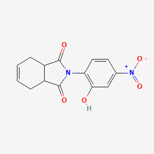 molecular formula C14H12N2O5 B2780090 2-(2-羟基-4-硝基苯基)-3a,4,7,7a-四氢-1H-异喹啉-1,3(2H)-二酮 CAS No. 774189-08-1