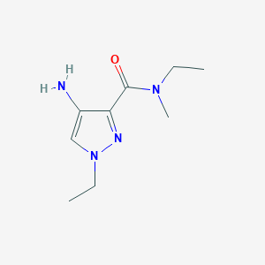molecular formula C9H16N4O B2780094 4-Amino-N,1-diethyl-N-methyl-1H-pyrazole-3-carboxamide CAS No. 1491506-27-4