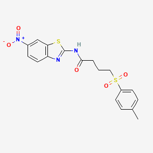 N-(6-nitrobenzo[d]thiazol-2-yl)-4-tosylbutanamide