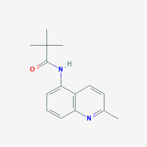 molecular formula C15H18N2O B278012 2,2-dimethyl-N-(2-methylquinolin-5-yl)propanamide 