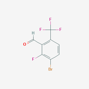 molecular formula C8H3BrF4O B2780127 3-Bromo-2-fluoro-6-(trifluoromethyl)benzaldehyde CAS No. 909186-28-3