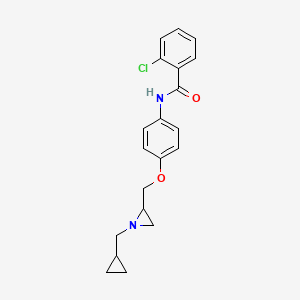 2-Chloro-N-[4-[[1-(cyclopropylmethyl)aziridin-2-yl]methoxy]phenyl]benzamide