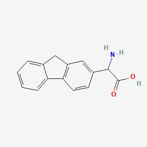 molecular formula C15H13NO2 B2780136 2-Amino-2-(9H-fluoren-2-yl)acetic acid CAS No. 1260004-33-8