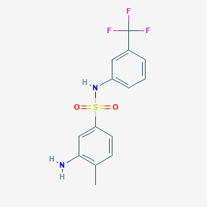 3-amino-4-methyl-N-[3-(trifluoromethyl)phenyl]benzenesulfonamide