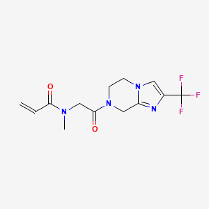 N-Methyl-N-[2-oxo-2-[2-(trifluoromethyl)-6,8-dihydro-5H-imidazo[1,2-a]pyrazin-7-yl]ethyl]prop-2-enamide