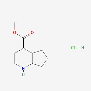 molecular formula C10H18ClNO2 B2780148 methyl octahydro-1H-cyclopenta[b]pyridine-4-carboxylate hydrochloride CAS No. 2031269-31-3