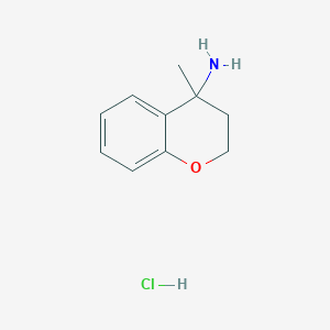 molecular formula C10H14ClNO B2780156 4-methyl-3,4-dihydro-2H-1-benzopyran-4-amine hydrochloride CAS No. 2138214-87-4