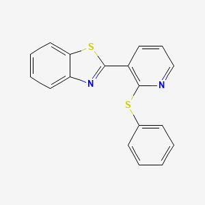 molecular formula C18H12N2S2 B2780164 2-[2-(Phenylsulfanyl)-3-pyridinyl]-1,3-benzothiazole CAS No. 339112-89-9