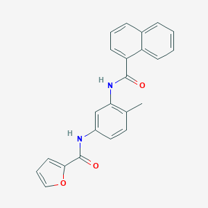 molecular formula C23H18N2O3 B278017 N-[4-methyl-3-(1-naphthoylamino)phenyl]-2-furamide 