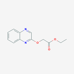 molecular formula C12H12N2O3 B2780172 Ethyl 2-(2-quinoxalinyloxy)acetate CAS No. 439106-63-5