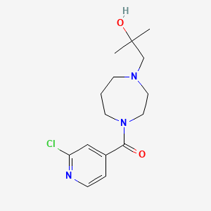 molecular formula C15H22ClN3O2 B2780175 1-[4-(2-Chloropyridine-4-carbonyl)-1,4-diazepan-1-yl]-2-methylpropan-2-ol CAS No. 1795333-96-8
