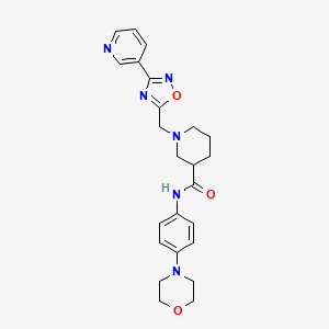 N-(4-morpholinophenyl)-1-((3-(pyridin-3-yl)-1,2,4-oxadiazol-5-yl)methyl)piperidine-3-carboxamide
