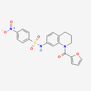 N-(1-(furan-2-carbonyl)-1,2,3,4-tetrahydroquinolin-7-yl)-4-nitrobenzenesulfonamide