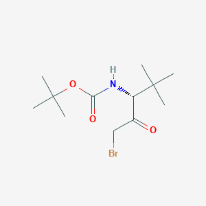 molecular formula C12H22BrNO3 B2780187 Tert-butyl N-[(3R)-1-bromo-4,4-dimethyl-2-oxopentan-3-yl]carbamate CAS No. 2408936-53-6